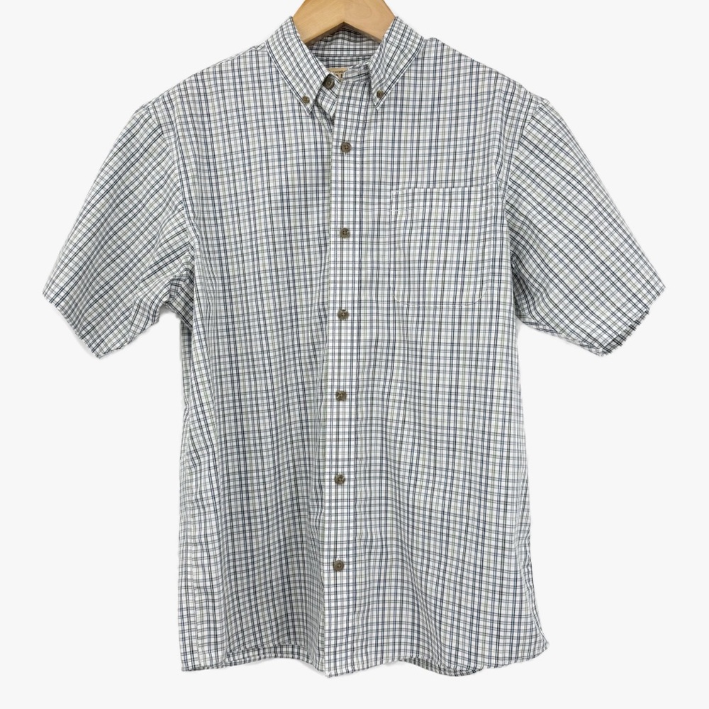 RedHead Plaid Button Down 100% Cotton Short Sleeve Shirt Men's Large